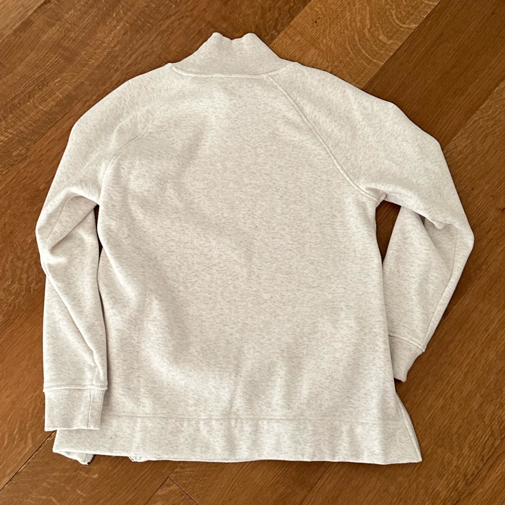 Athleta Cozy Karma Side Zip Plush Funnel Mock Neck Turtleneck Ribbed Sweatshirt - Picture 4 of 12